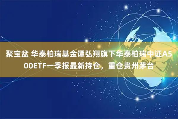 聚宝盆 华泰柏瑞基金谭弘翔旗下华泰柏瑞中证A500ETF一季报最新持仓，重仓贵州茅台